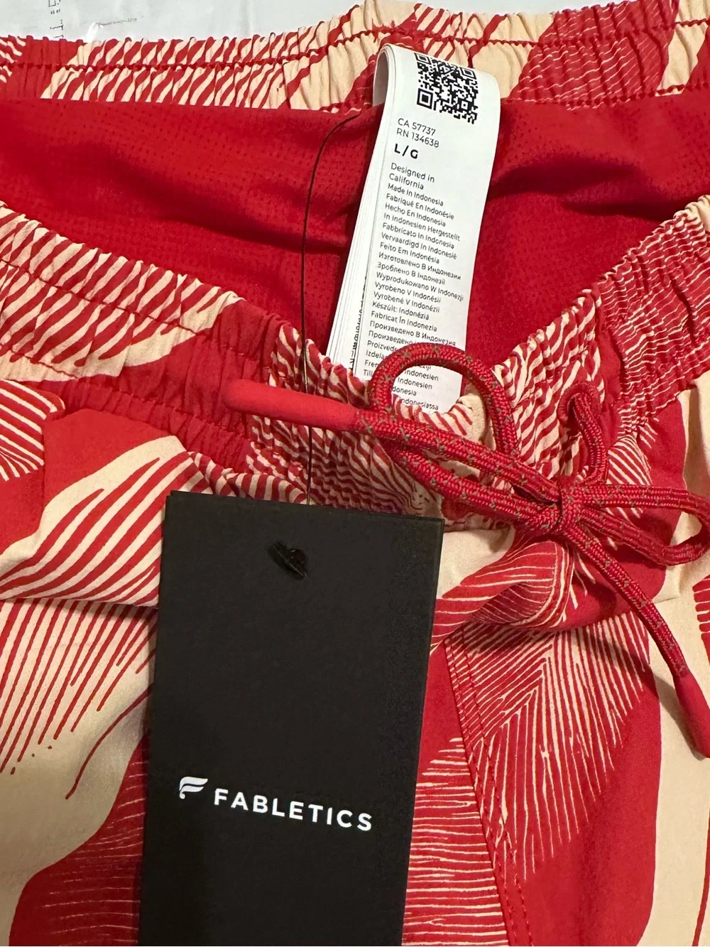 Fabletics The Swim Trunk 7in | Red | L 🆕